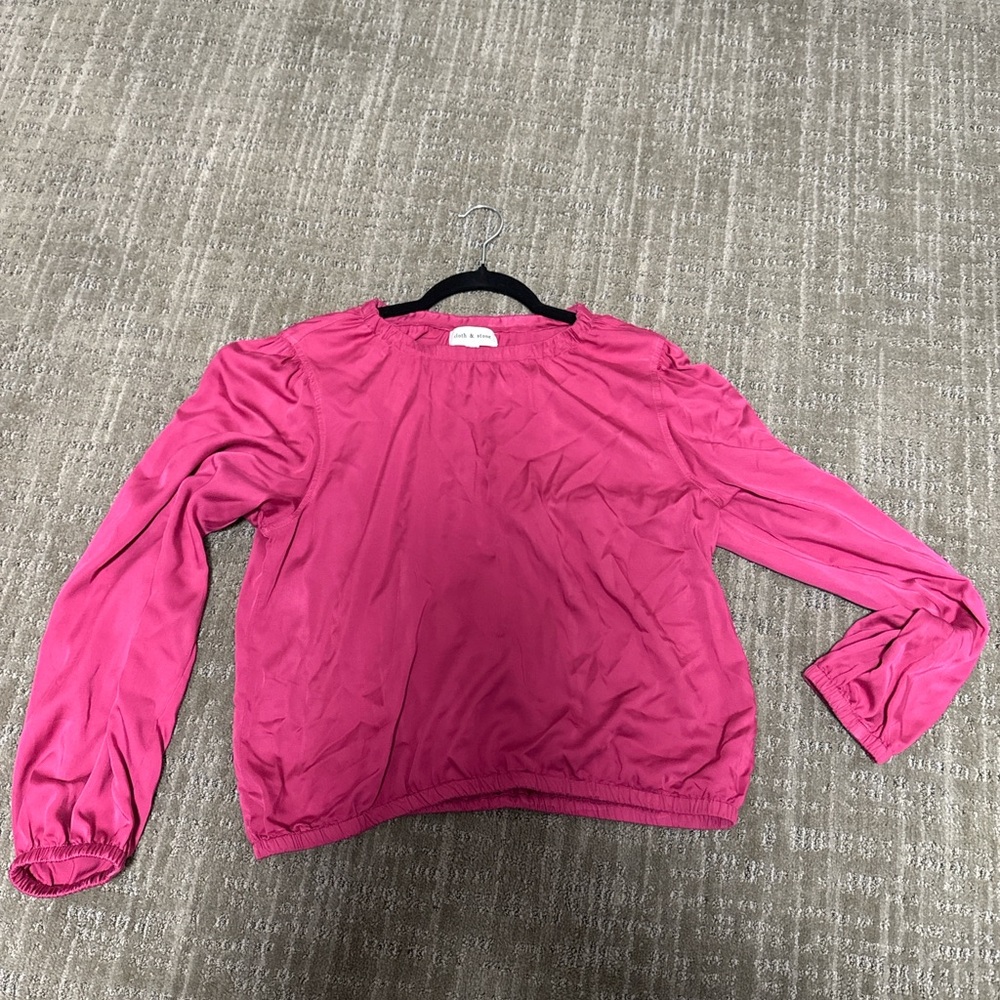Cloth & Stone Fuchsia Blouse